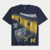 Μπλούζα με γραφικό σχέδιο Boxy Michigan Wolverines Μπλούζα με γραφικό σχέδιο Boxy Michigan Wolverines