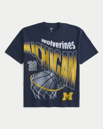 Μπλούζα με γραφικό σχέδιο Boxy Michigan Wolverines