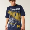 Μπλούζα με γραφικό σχέδιο Boxy Michigan Wolverines Μπλούζα με γραφικό σχέδιο Boxy Michigan Wolverines