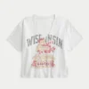 Μπλουζάκι με εκτύπωση Easy Wisconsin Badgers και λαιμόκοψη