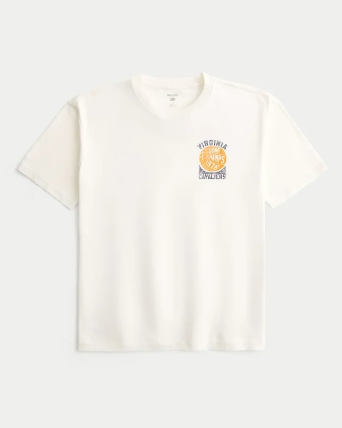 Μπλουζάκι με σχέδιο Boxy University of Virginia Cavaliers