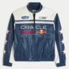Μπουφάν Oracle Red Bull Racing από συνθετικό δέρμα με γραφικά Μπουφάν Oracle Red Bull Racing από συνθετικό δέρμα με γραφικά
