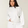 Oversized Mock-Neck Sweatshirt