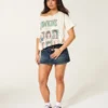 Oversized Off-the-Shoulder Stranger Things Graphic Tee Oversized Off-the-Shoulder Stranger Things Graphic Tee