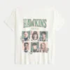 Oversized Off-the-Shoulder Stranger Things Graphic Tee Oversized Off-the-Shoulder Stranger Things Graphic Tee