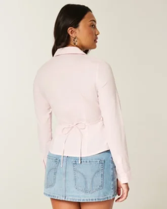 Πουκάμισο με κουμπιά από ελαστικό ποπλίν