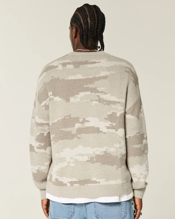 Πουλόβερ Boxy Camo Crew Πουλόβερ Boxy Camo Crew