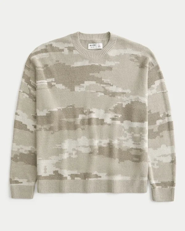 Πουλόβερ Boxy Camo Crew Πουλόβερ Boxy Camo Crew