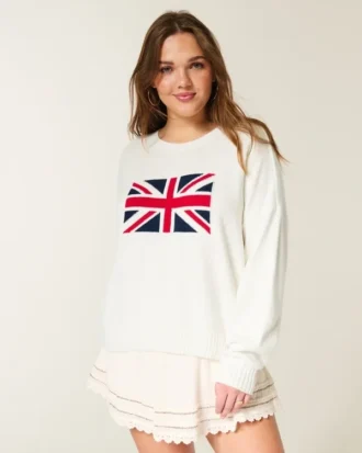 Πουλόβερ με απλό σχέδιο Union Jack