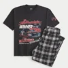 Σετ μπλουζάκι με σχέδιο Dale Earnhardt NASCAR και φανελένιο παντελόνι πιτζάμας