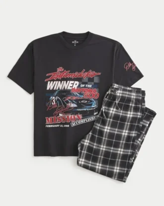 Σετ μπλουζάκι με σχέδιο Dale Earnhardt NASCAR και φανελένιο παντελόνι πιτζάμας