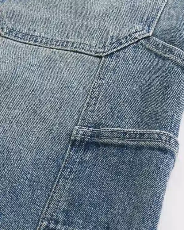 Σκούρα βαμμένα φαρδιά τζιν σορτς Σκούρα βαμμένα φαρδιά τζιν σορτς