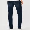 Σκούρο πλυμένο αθλητικό skinny τζιν