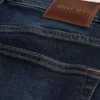 Σκούρο πλυμένο αθλητικό skinny τζιν