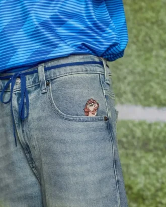 Σορτς Taz Graphic Medium Wash Super Baggy Denim