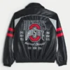 Τζάκετ με σχέδιο Ohio State University Buckeyes από συνθετικό δέρμα