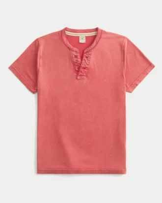 Vault Release Μπλούζα Henley με κοντά μανίκια